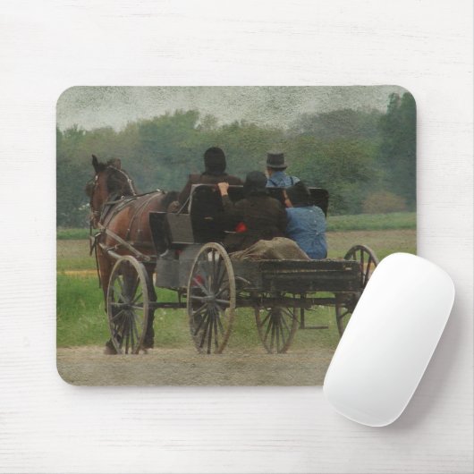 Amish Family Outing Mousepad (Mit Mouse)