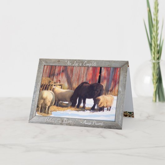 Amish Farm Weihnachtskarten Feiertagskarte (Vorderseite)