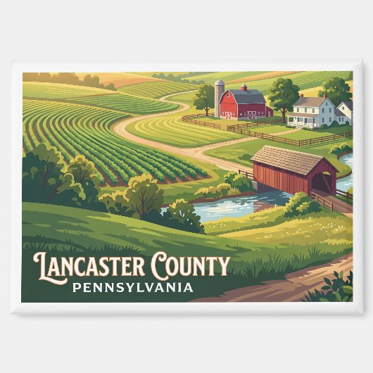 Amish Farmstead Lancaster Magnet (Vorderseite)