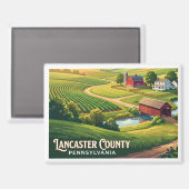 Amish Farmstead Lancaster Magnet (Vorderseite/Rückseite)