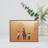 Amish Father & Sons Postkarte (Stehend Vorderseite)