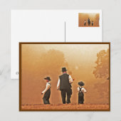 Amish Father & Sons Postkarte (Vorne/Hinten)