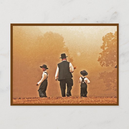 Amish Father & Sons Postkarte (Vorderseite)