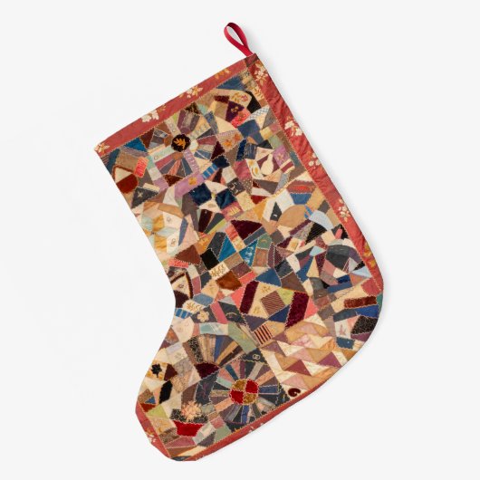 Amish Freundschaftsquilt Großer Weihnachtsstrumpf (Rückseite (Hängend))