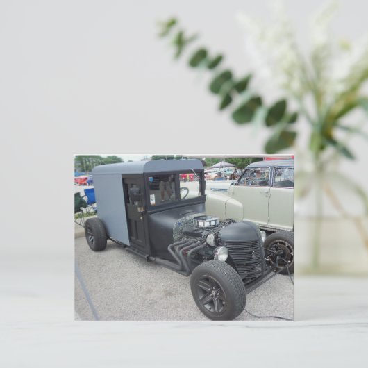 Amish Frisierte Auto Postkarte (Stehend Vorderseite)