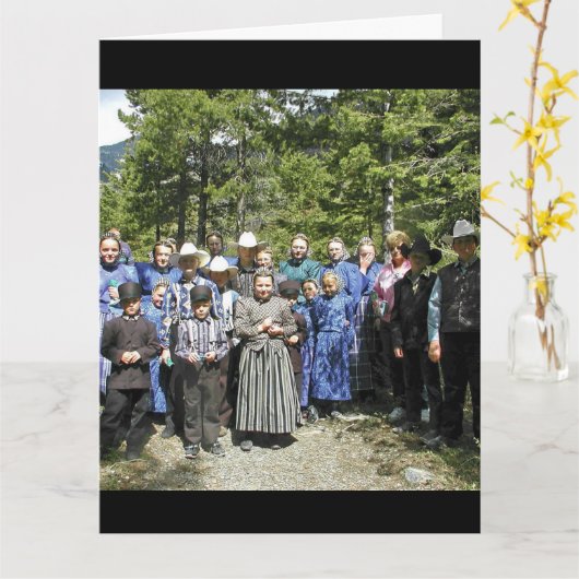 AMISH FUNNY BIG BIRTHDAY CARD KARTE (Gelbe Blume)