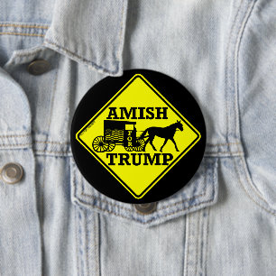 Amish für Trump als einzigartig kollektiv politisc Button