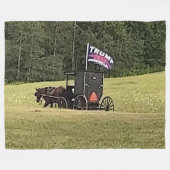 AMISH FÜR TRUMP FLEECEDECKE (Vorderseite (Horizontal))