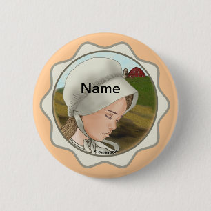 Amish Girl Bonnet Button-Schaltfläche Button