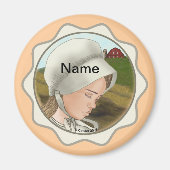 Amish Girl Bonnet Magnet (Vorne)
