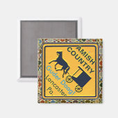 Amish Horse & Buggy "Guten Tag" Magnet! Magnet (Vorderseite/Rückseite)