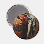 Amish Horse Eye Magnet (Vorderseite/Rückseite)