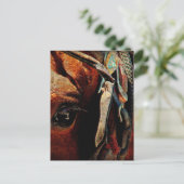 Amish Horse Eye Postkarte (Stehend Vorderseite)