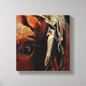 Amish Horse Grunge Leinwanddruck (Vorderseite)