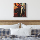 Amish Horse Grunge Leinwanddruck (Insitu (Schlafzimmer))