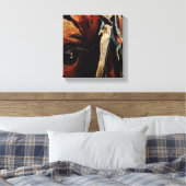 Amish Horse Grunge Leinwanddruck (Insitu (Schlafzimmer))