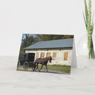Amish Horse in Bentonsport, Iowa Geburtstag Karte