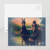 Amish Horse Team Postkarte (Vorne/Hinten)