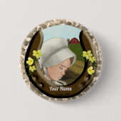 Amish Horseshoe Girl Button (Vorderseite)