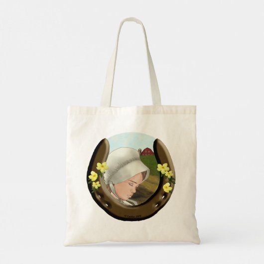 Amish Horseshoe Girl Tote Bag Tragetasche (Rückseite)
