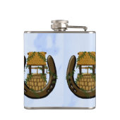 Amish Horseshoe wünscht Brunnen Flachmann (Rückseite)