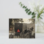 Amish Horst und Buggy Sepia Postcard Postkarte (Stehend Vorderseite)