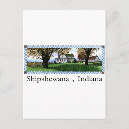 Amish House Shipshewana Indiana Postkarte (Vorderseite)