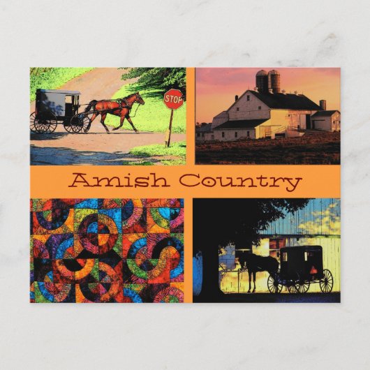 Amish Montage Postcard Postkarte (Vorderseite)