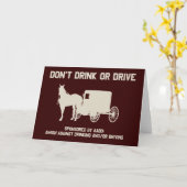 Amish - nicht trinken oder Auto fahren Karte (Gelbe Blume)