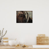 Amish Pferd in Blinders Poster (Küche)