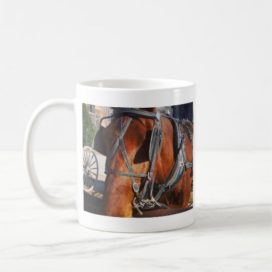 Amish Pferd Kaffeetasse (Links)