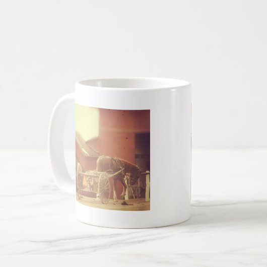 Amish Pferd Kaffeetasse (Vorderseite Links)