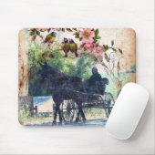 Amish Pferd und Buggy Birdie Texture Mousepad (Mit Mouse)