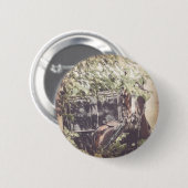 Amish Pferd und Buggy im Schatten Button (Vorne & Hinten)