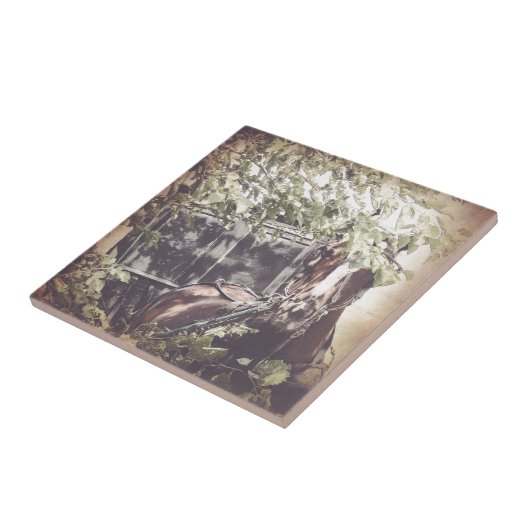 Amish Pferd und Buggy im Schatten Fliese (Seite)