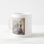 Amish Pferd und Buggy im Schatten Kaffeetasse (Vorderseite Links)