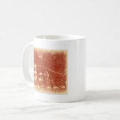 Amish Pferd und Buggy Sepia Kaffeetasse (Vorderseite Links)