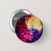 Amish Pferd und Buggy Trippy Art Button (Vorne & Hinten)