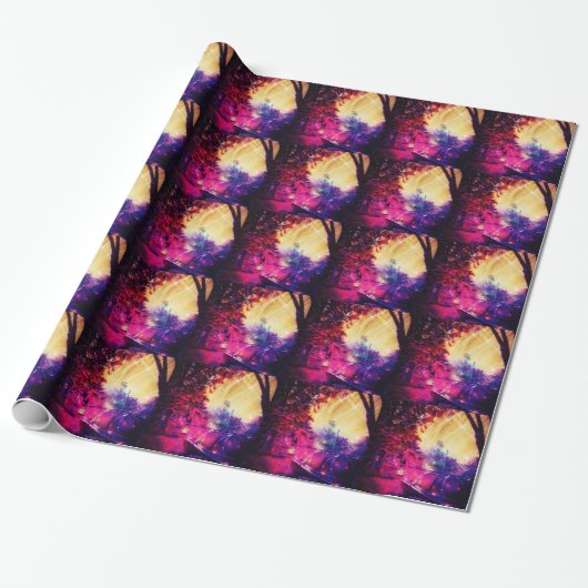 Amish Pferd und Buggy Trippy Art Geschenkpapier (Ungerollt)