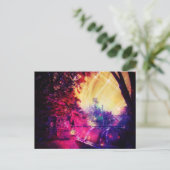 Amish Pferd und Buggy Trippy Art Postkarte (Stehend Vorderseite)