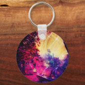 Amish Pferd und Buggy Trippy Art Schlüsselanhänger (Vorderseite)