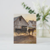 Amish-Pferd und Kutsche Postkarte (Stehend Vorderseite)