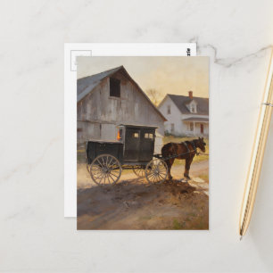 Amish-Pferd und Kutsche Postkarte