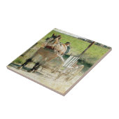Amish Pferd und Warenkorb Fliese (Seite)