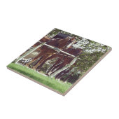 Amish Pferde an der Hitching Post rund um Äpfel Fliese (Seite)