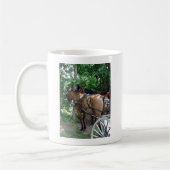 Amish Pferde Kaffeetasse (Links)