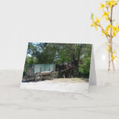Amish Pferde Karte (Gelbe Blume)