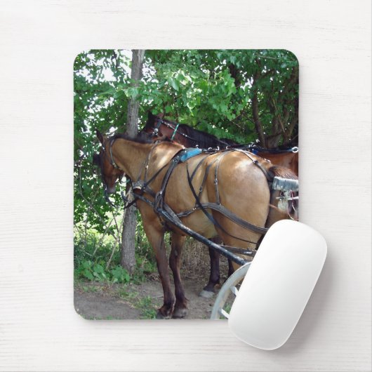 Amish Pferde Mousepad (Mit Mouse)