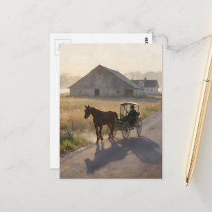 Amish-Pferdemalerei Postkarte