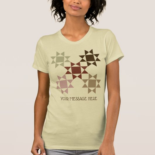 Amish Quilt benutzerdefinierte Message-Grafik T-Shirt (Vorderseite)